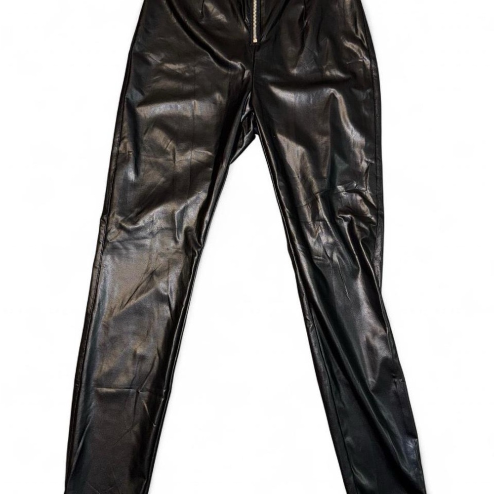 RVCA women size 26 Black Faux Leather Pants